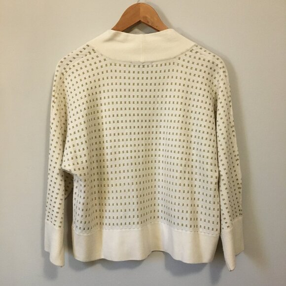 Jessica Cream and Gold 3/4 Sleeve Cardigan - Picture 2 of 10